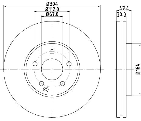 HELLA PAGID Тормозной диск 8DD 355 121-191